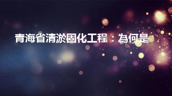 青海省清淤固化工程：為何是處理淤泥的有效方法？
